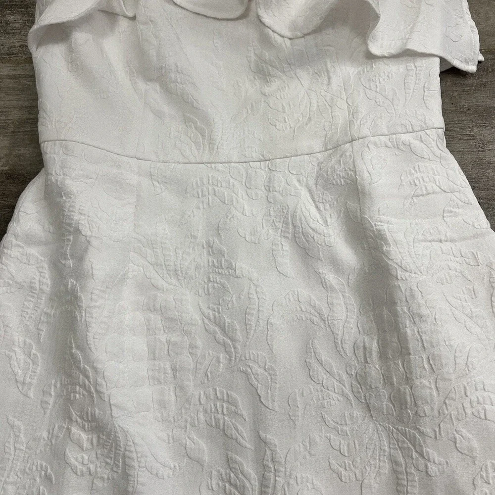 Lilly Pulitzer NWT Pineapple Pucker Jacquard WHITE KIPTON ROMPER One Shoulder 8 - Picture 5 of 9
